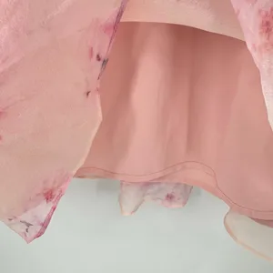 Lulu’s Pink Floral Fairy Ruffle Mini Party Dress Ruched Bodice Medium NEW thumbnail 11
