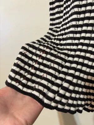American Eagle Henley Pointelle Sweater T-Shirt thumbnail 6