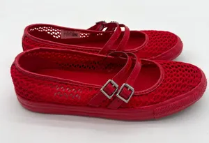 Converse Chuck Taylor All Star Dainty Mary Jane Knit Loafer Retro Ruby Red 8 thumbnail 1