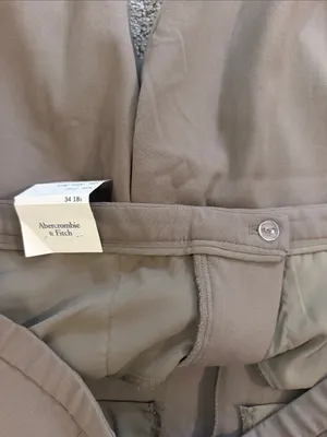 Abercrombie & Fitch Low Rise Slim Boot Pants Brown Taupe Size 18S Y2K Workwear thumbnail 7