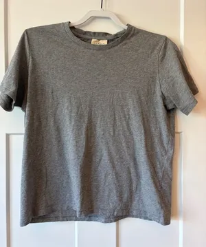 Sezane Heather Gray Short Sleeve Crew Tee thumbnail 1