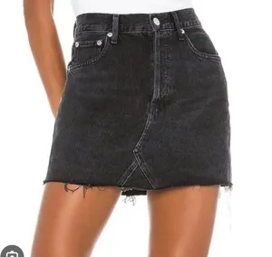 black Denim mini skirt thumbnail 1