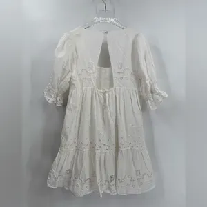 Forever That Girl Women's White Eyelet Puff Sleeve Dress Open Back size‎ xs thumbnail 4