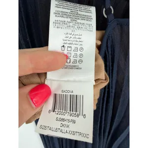 BCBGMAXAZRIA Isadona Navy Pleated Maxi Dress XXS Crisscross Strappy Backward thumbnail 9