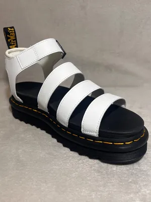 Dr. Martens Blaire White Sandals Women Sz 10 Leather Buckle Strappy Fit Summer thumbnail 9