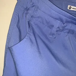 KOI Tech ceil blue scrub pant slit on bottom woman size XL thumbnail 4