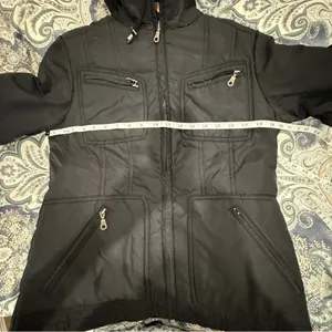 DKNY Puffer Black coat jacket size small , be proactive for fall & winter :) thumbnail 6