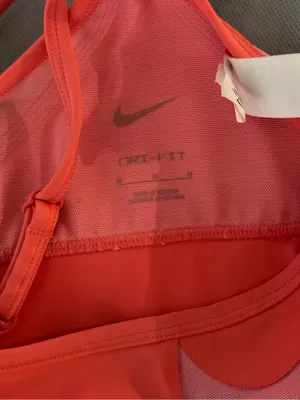 Nike Sports Bra Women’s Size M Orange Dri-FIT Crisscross Strappy(A596) thumbnail 11