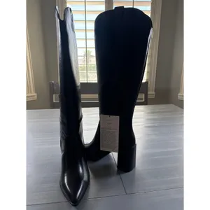 Knee High Boots Casandra Black New Women 10 thumbnail 6