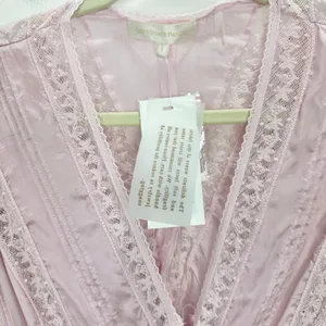 LoveShackFancy Ellitia Dress Victorian Lace Maxi Light Lilac Viscose US 0 NWT thumbnail 9