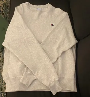 Champion reverse weave light grey crewneck thumbnail 2