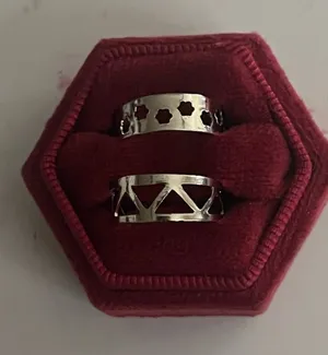 Stainless Steel Silver (2) Piece Set of Toe Rings Adjustable NWT thumbnail 1