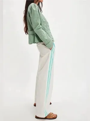 Free People Long Sleeve Darcy Jacket Size Small Maine Green thumbnail 4
