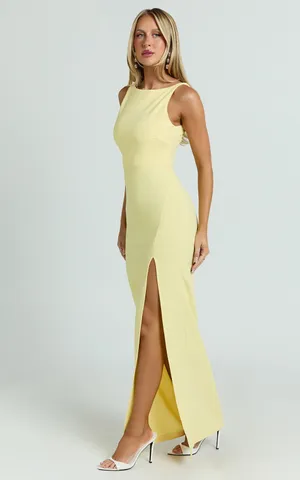 New Showpo Indi Maxi Dress Boat Neck Bodycon Dress Size Large MSRP $129 thumbnail 4