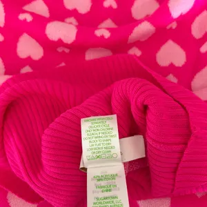 LILLY PULITZER Liggy Sweater Passion Fruit Pink Valentine‎ Heart Jacquard Small thumbnail 14