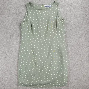 Vintage 90's Ice Cube by Michael Dress Womens 12 Green Polka Dot Rayon Mod Retro thumbnail 8