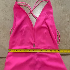 Superdown Lucinda Strappy Maxi Dress Long Gown in Hot Pink Fuchsia Size XS thumbnail 6