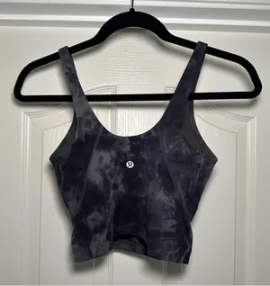 Lululemon Cropped Align Tank in Diamond Dye Black/Blue Size 2 thumbnail 4