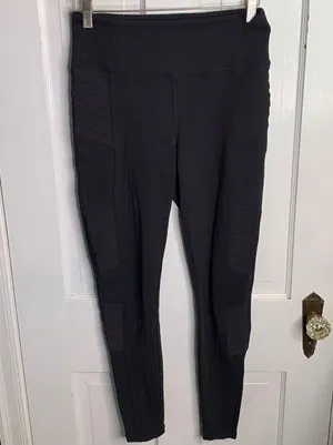 Athleta Delancey Moto Black Tight Legging Pant W-800 Sz S thumbnail 8