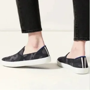 Rothy’s The Original Slip on Sneaker in Camo Grey Black Size 10 thumbnail 2