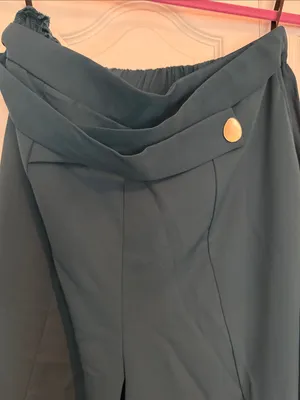 BloomChic High-Waist Teal Wide Leg Pants thumbnail 3