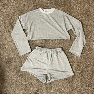 Set Crop Top Shorts High Waisted Pants Loose Pants Track Pants Tank Top Mock Ne thumbnail 4