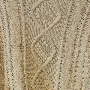 Chunky Cream Cable Knit Cardigan with Contrast Trim thumbnail 8