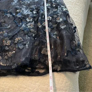 Aidan Mattox Blue Sequin Off the Shoulder‎ Dress Gown Long 6 thumbnail 15