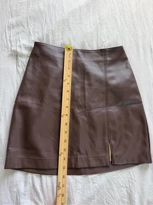 Hollister Brown‎ Faux Leather Mini Skirt thumbnail 5