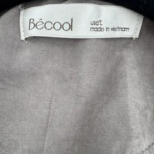 Becool Hooded Utility Jacket Womens Large Taupe Draped Open Front Drawstring thumbnail 7