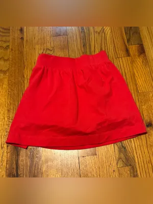 Adidas Essential red color pop side slit athletic skirt skort size XXS NWT thumbnail 5