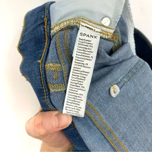 SPANX Seamed Front Wide Leg Jeans Vintage Indigo L thumbnail 6