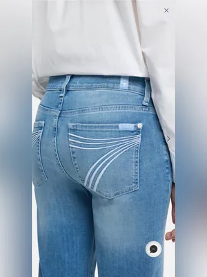 7 For All Mankind Tailorless Dojo Jeans Flare Leg Trouser Size 26 thumbnail 5