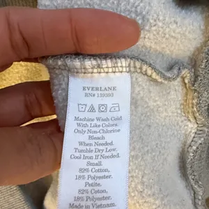 Everlane Gray Sweater High-Collar 1/4 Zip Sweatshirt Small Oversized thumbnail 6