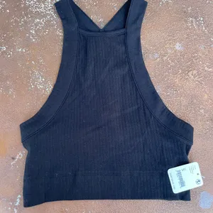 NWT free people black cropped top thumbnail 1
