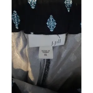 Boho Geometric Diamond‎ Print Wide Leg Cropped Pants Black Blue WPT089511 thumbnail 9