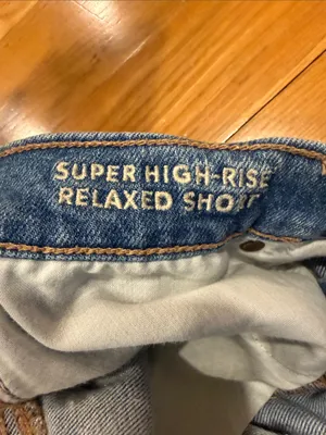 American Eagle outfitters super high-rise relaxed jeans shorts size 8. thumbnail 4