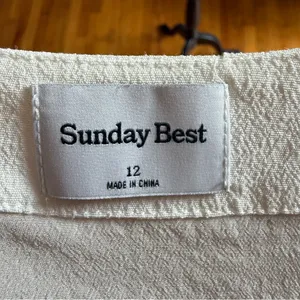 SUNDAY BEST ARITZIA Sandrine Mini‎ Dress Light Birch White Size 12 thumbnail 7