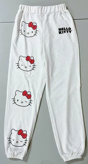 Hello Kitty White Graphic Sweats Sweatpants Joggers Pants Bottoms Size XS ❤️ thumbnail 1