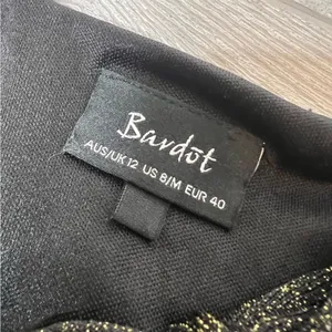 Bardot Romeo Lace Up Dress in Black and Gold midi‎ sz 8 thumbnail 8