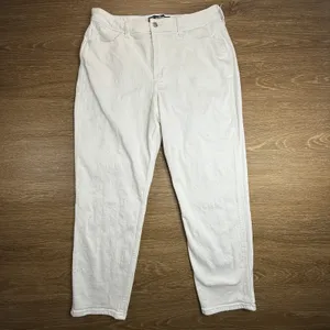 Hollister Ultra High Rise Mom Jeans Women's 13R White Crop Ankle Stretch Coastal thumbnail 2