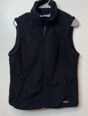 Free Country Black Teddy Sherpa Vest Size Large thumbnail 1