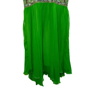 NWT Mandalay Dark Lime Green Beaded Embellished Mini Cocktail Party Dress Size 6 thumbnail 11