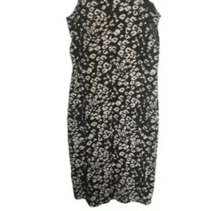EXPRESS Black And Cream Floral Midi Tank Dress Women Size Large thumbnail 6