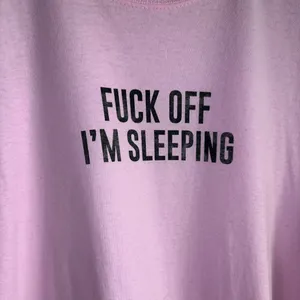 💖Nasty Gal F*^k Off Light Pink Oversized Sleep Tee thumbnail 3
