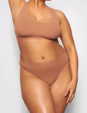 Skims Summer‎ Mesh Scoop Bralette in Sienna thumbnail 1