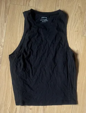 Frame Denim Classic Black Racer Tank thumbnail 1