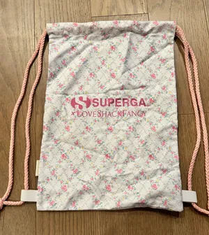 LoveShackFancy x Superga Floral Drawstring Backpack thumbnail 1