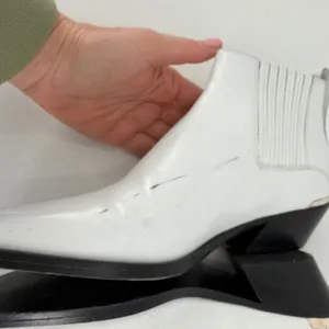 Rag & Bone Westin Boot Women 37.5 White Leather‎ Pointed Toe Western Minimalist thumbnail 3