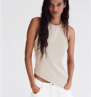 H&M Asymmetrical Halterneck Top thumbnail 2